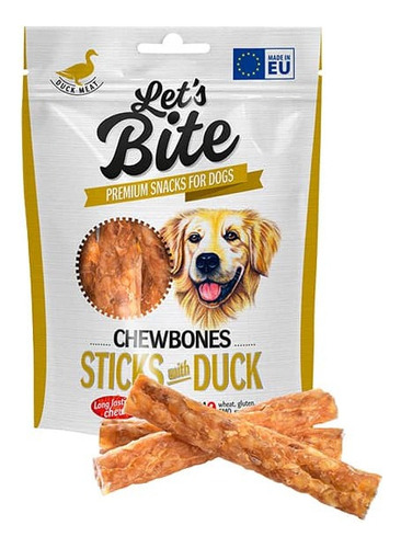 Lets Bite Chewbones Stickes With Duck