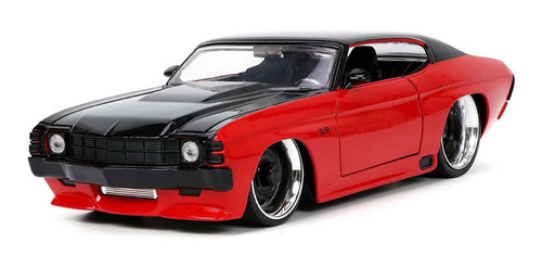 Chevy Chevelle Ss 1971 Jada  Escala 1:24 Rojo Con Negro