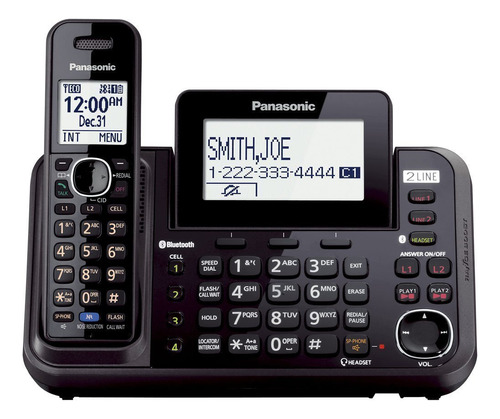 Sistema Telefónico Inalámbrico De 2 Líneas Panasonic Con 1