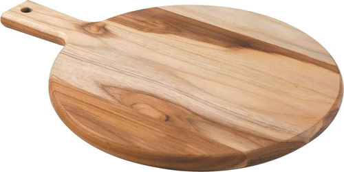 Tabla Para Pizza Madera Teca Redonda C/mango 40cm Tramontina