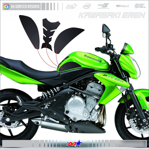 Calcos Protector De Tanque Kawasaki Er6n