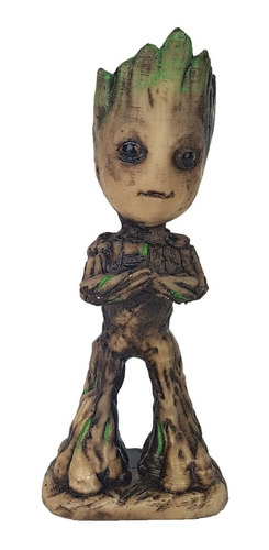 Groot Marvel Boneco Resina Guardiões Da Galaxia Porta Treco