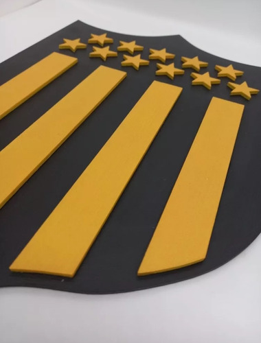 Escudo De Peñarol De 10cm En Mdf De 3mm