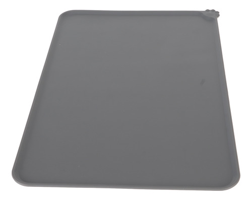Grey Dog Food Mat Silicone Pet Feeding Waterproof Prevent