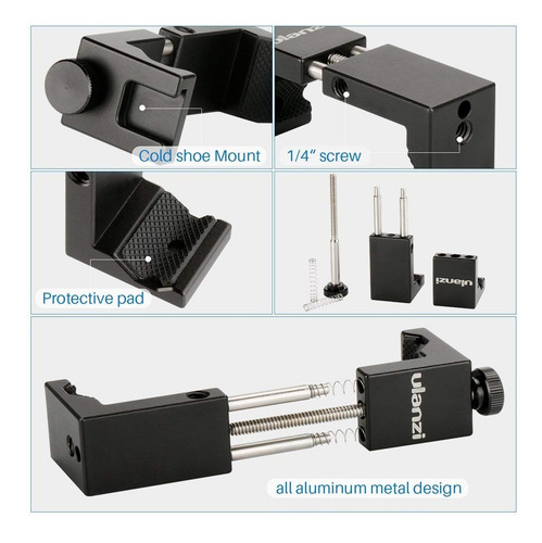 Imagen 2 de 5 de Adaptador Celular Para Tripode Zapata Metal Ulanzi St02s