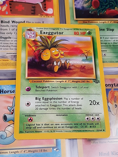 Exeggutor 35/64,original De Pokemon Tcg,1999.