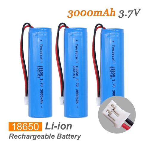 Bateria Recargable 3.7v / 18650 / 3000mah / Cable Cod 3300