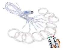 Comprar Cortina 300 Luces Led Usb +control R 8 Modos Navidad Genieka