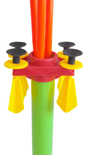 Set De Arco Y Flecha Flechas C/ventosas + Cerbatana - 13606 Color Verde Y Naranja