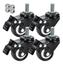 Comprar Kit 4 Rodinha Rodízio Roda Moveis Espiga Parafuso 2 Polegadas 50mm Com Freio Trava Líder Rodízios