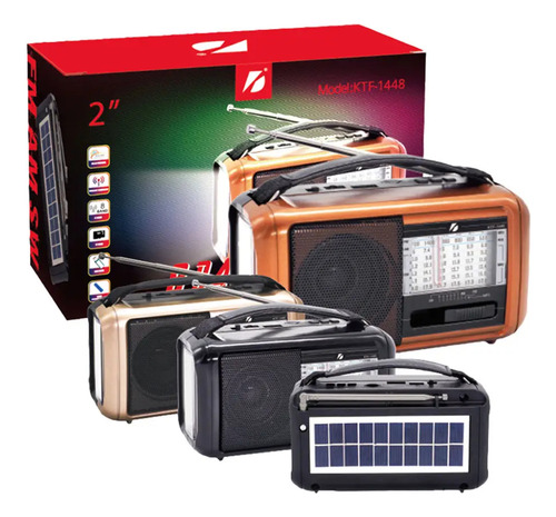 Radio Retro Recargable Am/fm/sw Y Mp3 (usb Y Tarjeta Sd) Negro