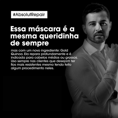 L'oréal Absolut Repair Gold Quinoa Kit Sham + Cond + Máscara