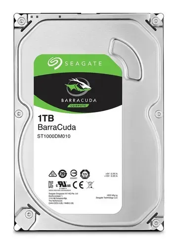 Disco Rígido Interno Seagate Barracuda Sata Hd 1t 3.5 Cinza