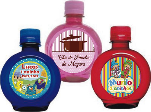 20 Rótulo Adesivo Personalizado Para Água Ouro Fino 300ml