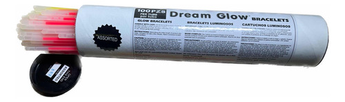 100 Pulseras Neon Marca Dreamglow Blancas Cyalum De Mexico.c Blanco