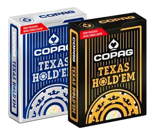 Baralho De Poker Texas Hold'em Azul Cartas Copag Jogo Poker - Baralho Copag  - #