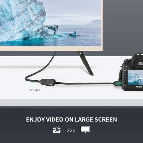 Cabo Adaptador Mini Hdmi P/hdmi Fêmea 20cm Preto Ugreen