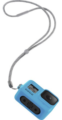 Funda Silicón + Cordón Ajustable Para Gopro Hero8 (bluebird)