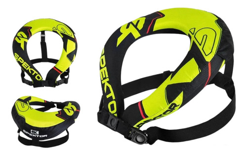 Protector Cervical Adulto V2 Amarillo / Negro Moto Avenida