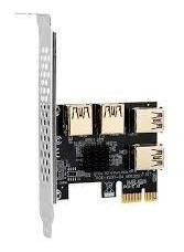 Placa Multiplicador Riser Pci-e  1 Para 4 Slots 16x 1x