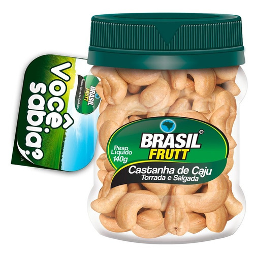 Castanha De Caju Brasil Frutt Torrada Salgada Pote 140g