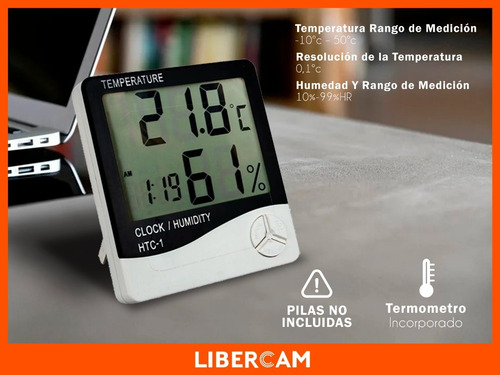 Termometro Higrometro Digital Humedad Temperatura Medidor