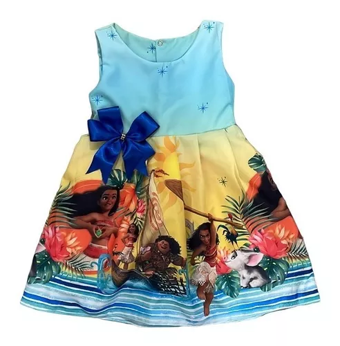 Vestido Moana Adulto E Infantil