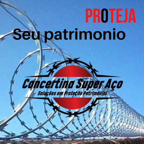 Cerca Concertina Ouriço P/ 100 Metros Com 45 Cm De Diâmetro