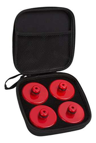 4x Lifting Jack Pad Premium Con Estuche De Rojo