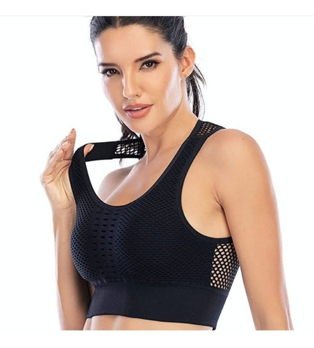 Top Deportivo Importado - Negro Ideal Para Training - Gym