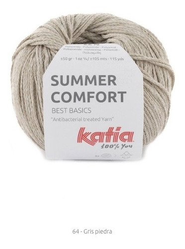 Imagen 1 de 1 de Hilaza Antibacteriano Summer Comfort Katia