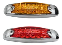 Comprar 10 Plafón Lateral 12 Led Tipo Peterbilt Fijo Estrobo Cromado