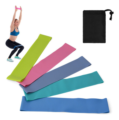 D Juego De 5 Bandas De Resistencia For Yoga Y Entrenamiento