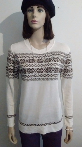 Swetter Hilo Lycra Con Guarda Cuello Redondo Talle Unico