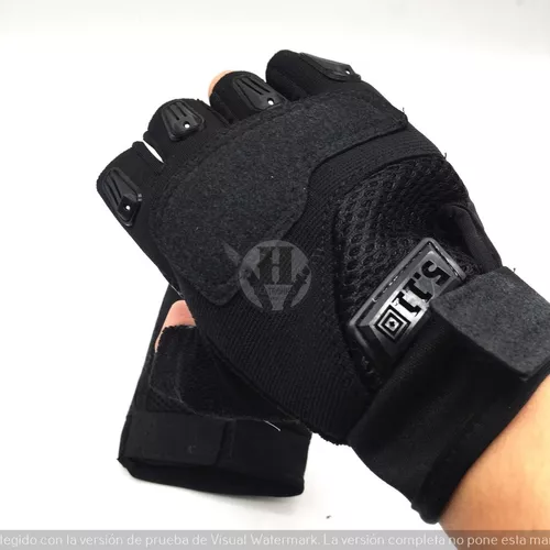 Guantes Tacticos Elastizados Antidesl Dedo Completo Negros