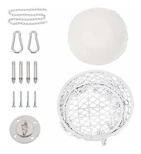 Hamaca Colgante Macramé Columpio Con Cojín