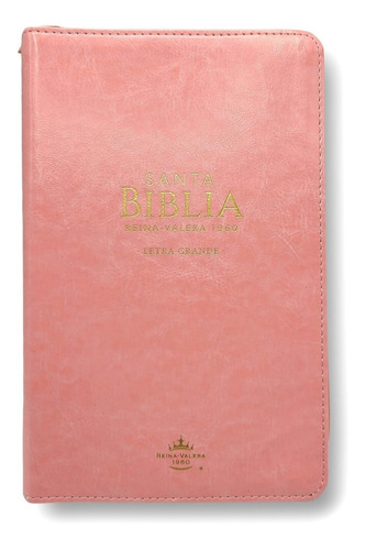 Biblia Reina Valera 1960 Letra Grande Manual Cierre Rosa