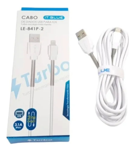 Cabo De Dados E Carregador Usb Para Lightning iPhone 2m Ios