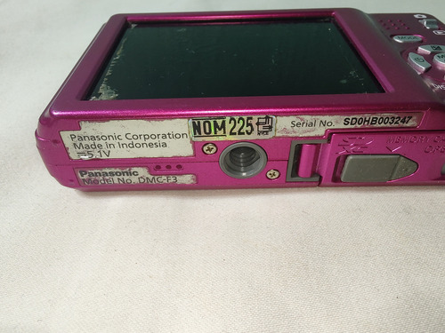 Camara Digital Lumix Panasonic Modelo Dmc-f3 Rosa Chicle (Usado)