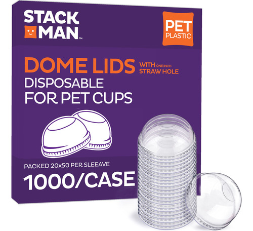 [paquete De 1000] Tapas Desechables De Plastico Con Orificio