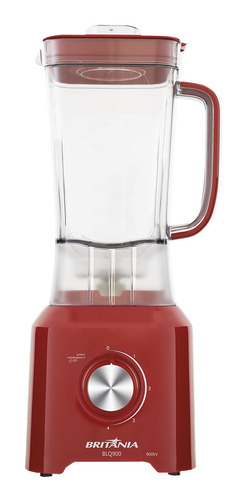 Imagem 1 de 2 de Liquidificador Britânia BLQ900 2.5 L vermelho com jarra de acrílico 127V