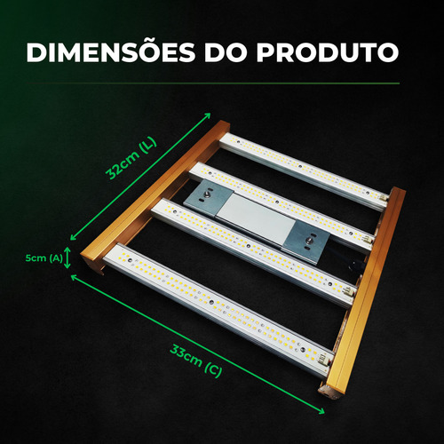 Kit 04 Led's 120w Cultivo Quantum Barra Chips Samsung Lm283b Luz Branco 127/220v