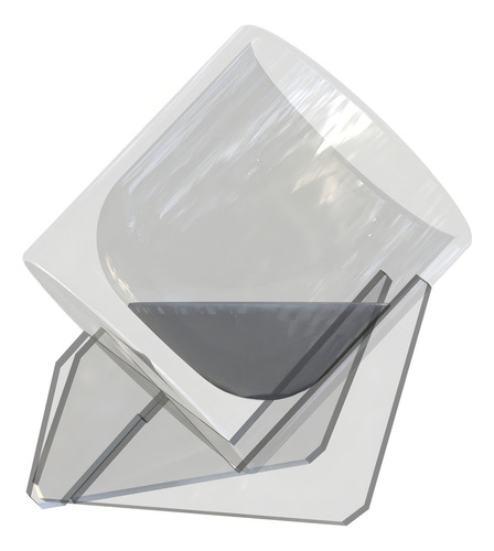 Suporte Forma De Gelo Angular Dentro Do Copo Whisky Uísque Cor Transparente