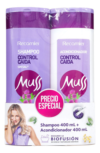 Shampoo Muss Control Caida Sin Sal + Acondicionador