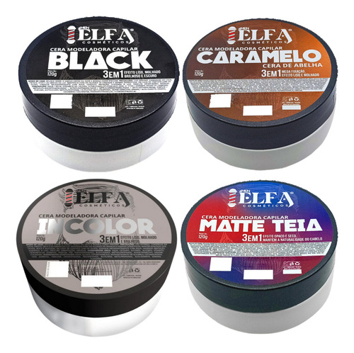Fixador Para El Cabello Em Pomada Elfa 4men Cera De Abelha