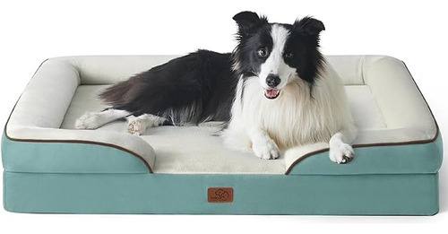 Cama Sillon Ortopedica Para Perros Grandes Color Azul Diseño Colores