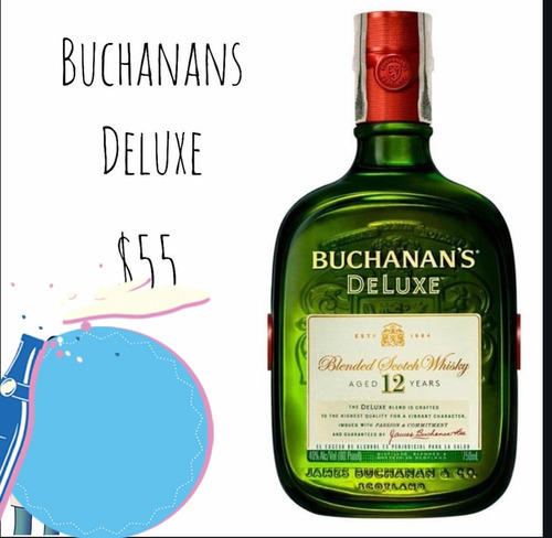 Imagen 1 de 1 de Whisky Buchana's De Luxe De Litro Original 