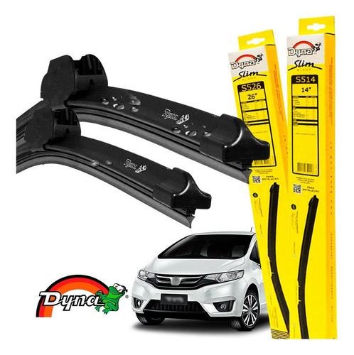 Kit Limpador Parabrisa Original Honda Fit 2015 A 2017 Dyna