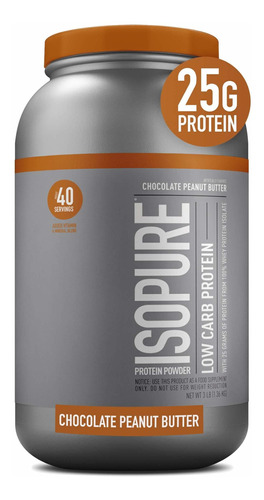 Isopure Cero Carbohidratos, Vitamina C Y Zinc Para Apoyo Inm