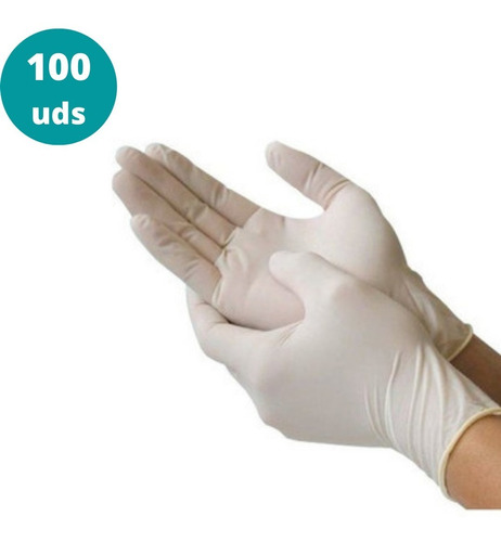 Guantes De Látex Caja De 100 Und Talla M